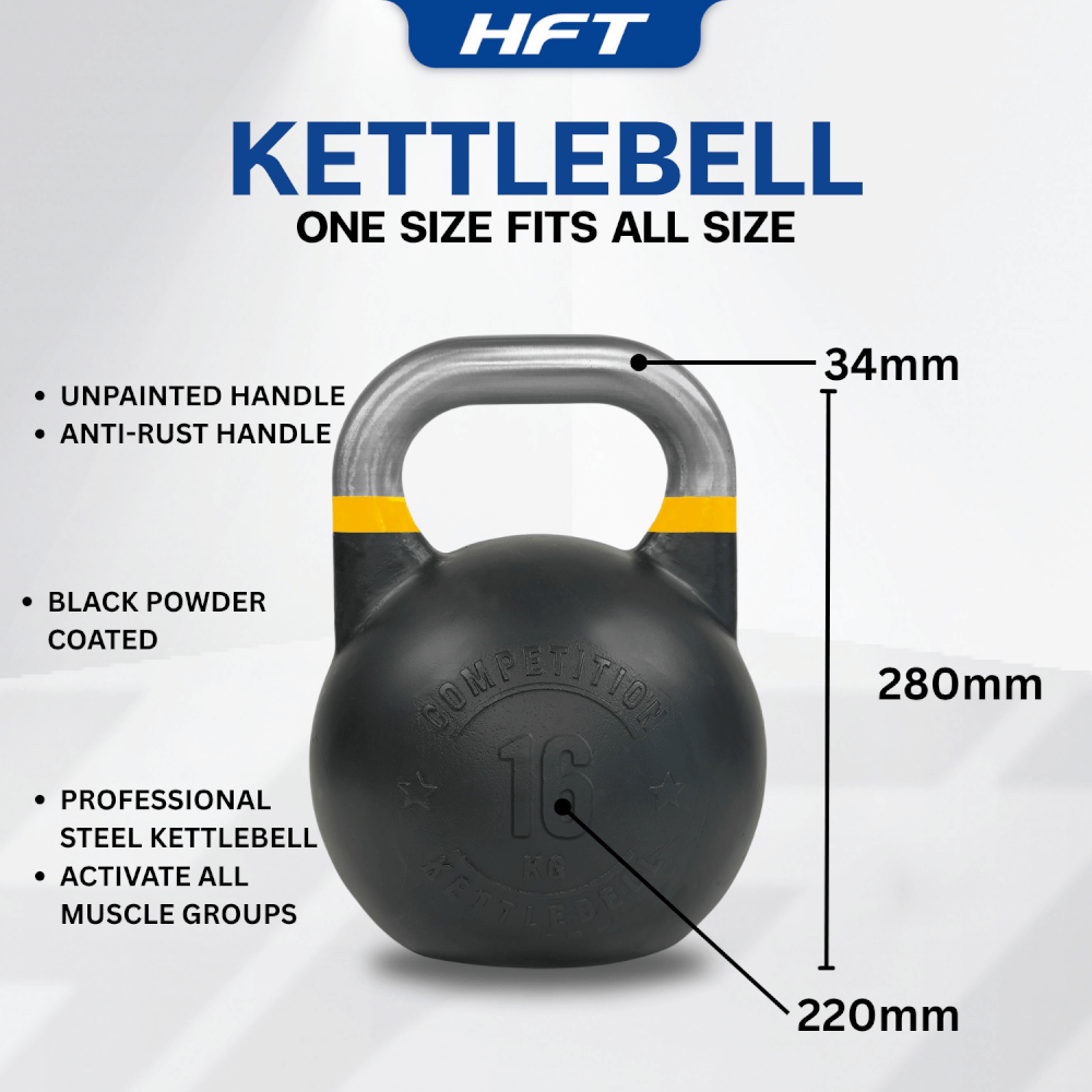 เคตเทิลเบล HOMEFITTOOLS 24KG หัวสแตนเลส ไม่เกิดสนิม